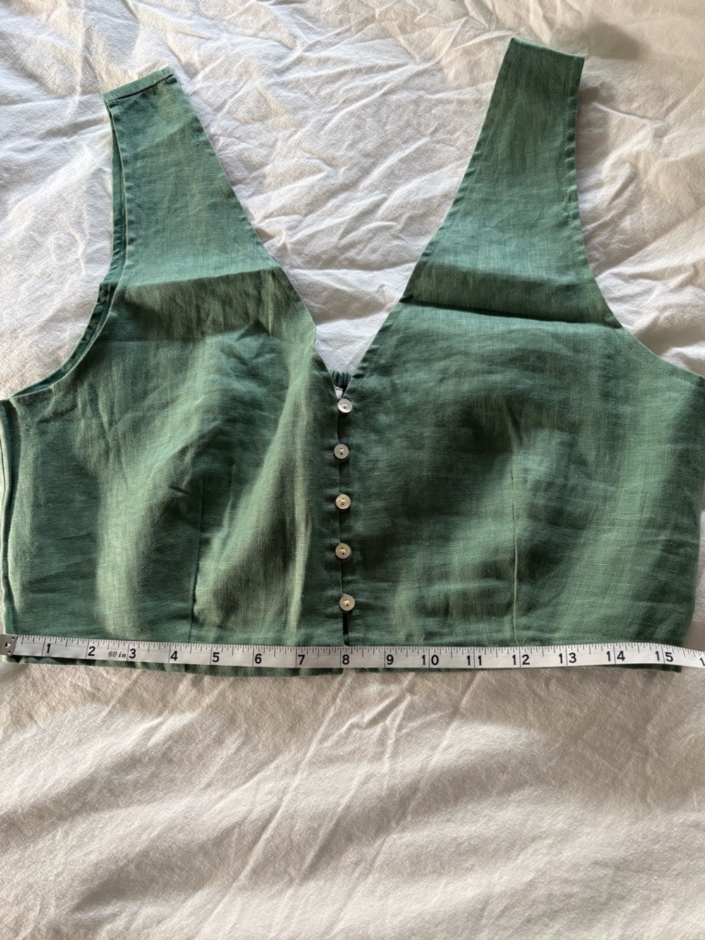 NWT Madewell Linen Crop Top - Picture 10 of 10